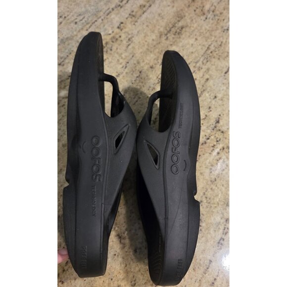 Oofos Free Feet Recovery Flip Flop Sandals Slip On Black Mens Sz 9 Women’s 10 - Picture 5 of 11